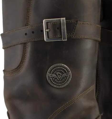 Vista 9 de Milwaukee Leather MBM9063 - Botas clásicas de ingeniero para hombre, color marrón envejecido, talla 9