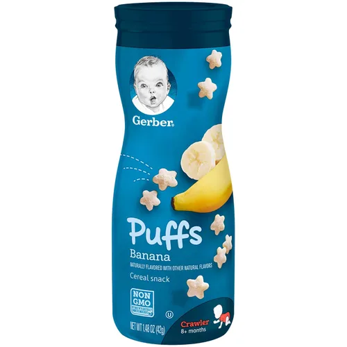 Vista 7 de Gerber Paquete económico de aperitivos para bebés - Lil Crunchies & Puffs (paquete de 8)