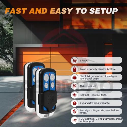 Vista 3 de 2 para 971LM 973LM LiftMaster control remoto para puerta de garaje (solo para modelos 1997-2005 botón de aprendizaje rojo o naranja)