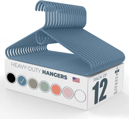 Vista 47 de Neaties Perchas de ropa resistentes paquete de 20 (24 unidades), fabricadas en los Estados Unidos, perchas de plástico de capacidad de 8 libras