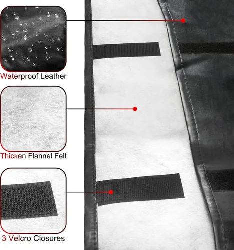 Vista 3 de Bolsa de almacenamiento acolchada para hojas de mesa, 1 paquete, bolsa de hojas de mesa de comedor resistente impermeable con cierre ajustable