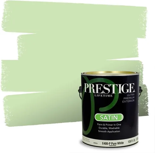 Vista 200 de PRESTIGE Pintura exterior e imprimación en uno, aloe, plano, 1 galón