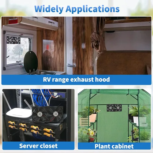 Vista 5 de 2 ventiladores de computadora de 4.724 in con enchufe de CA, CA 110 V 120 V 220 V 240 V Ventilador de velocidad variable para máquina de minería