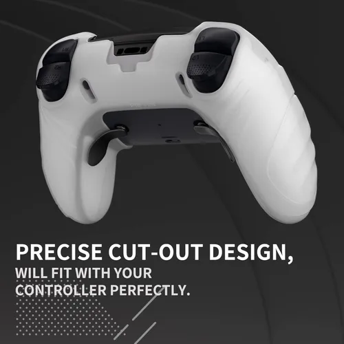 Vista 5 de PlayVital Guardian Edition Anti-Slip Ergonomic Silicone Cover Case for ps5 Edge Controller, Soft Rubber Protector Skin for ps5 Edge Wireless