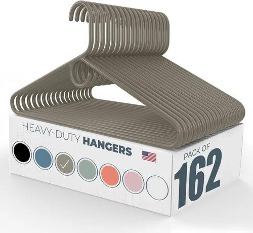Vista 147 de Neaties Perchas de ropa resistentes paquete de 20 (24 unidades), fabricadas en los Estados Unidos, perchas de plástico de capacidad de 8 libras