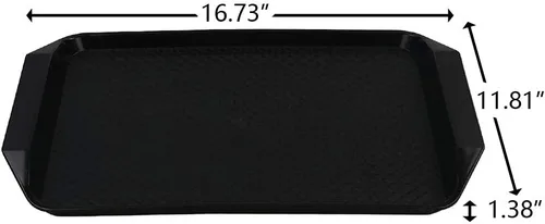 Vista 2 de 6 paquetes de bandejas de plástico para comida rápida, bandejas de colores para servir