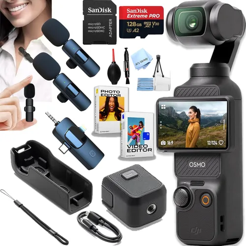 Vista 11 de DJI Osmo Pocket 3 Combo Creador, Cámaras para Vlogging, Cámara de Vlog 4K/120fps, Estabilización de 3 Ejes, Seguimiento de Cara/Objeto, Micrófono