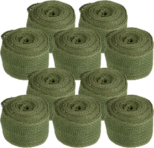 Vista 13 de JubileeYarn - Cinta de yute de arpillera para manualidades, 3 pulgadas x 10 yardas, color negro, 1 rollo