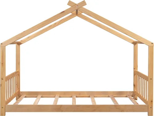 Vista 47 de Harper & Bright Designs Cama de casa para niños, cama individual de madera con cabecera y estribo, marco de cama individual para niños pequeños