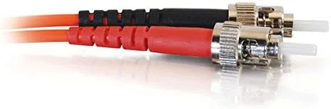 Vista 4 de C2G 05576 OM1 cable de fibra optica ST-ST 62.5125 dúplex multimodo de PVC, naranja (3.3 pies, 3.3 ft)