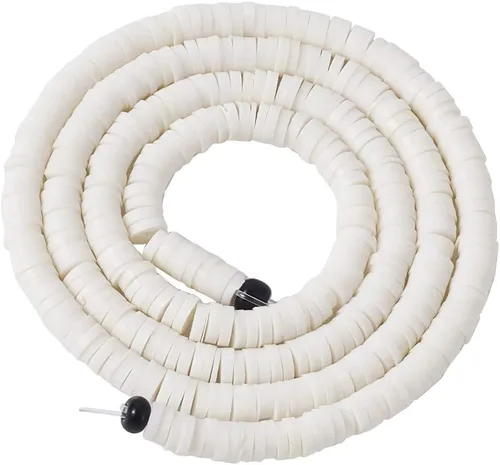 Vista 26 de Cheriswelry Kit de fabricación de pulseras de bricolaje con 7280 piezas de 30 colores de 0.236 in de disco plano redondo de arcilla polimérica 0-30