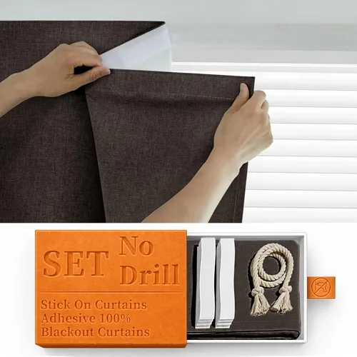 Cortinas de Puerta Francesa 100% Opacas, Cortinas de Ventana Pequeña que Oscurecen la Habitación, Persianas de Puerta Tricia con Aislamiento Térmico