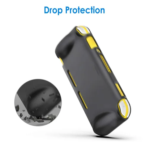 Vista 5 de JETech Protective Case for Nintendo Switch Lite 2019, Grip Cover with Shock-Absorption and Anti-Scratch Design, Black