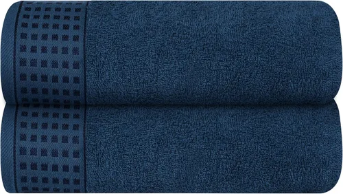 Vista 114 de GLAMBURG Juego de 2 toallas de baño de gran tamaño 100% algodón de 28 x 55 pulgadas, ultra suaves, altamente absorbentes, compactas, de secado