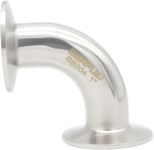 Vista 3 de Codo sanitario 90 grados 0.984 in tubo OD SS304 virola tri abrazadera 1,5 pulgadas con 2 juntas de silicona