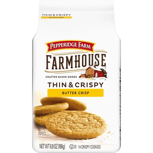 Pepperidge Farm Galletas Farmhouse Thin & Crispy Butter Crisp, bolsa de 6.9 oz