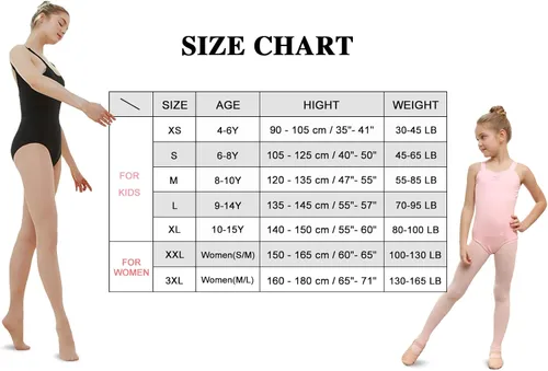 Vista 4 de Stelle Medias de ballet ultra suaves para mujer (niñaniño pequeñoniño grandemujer)