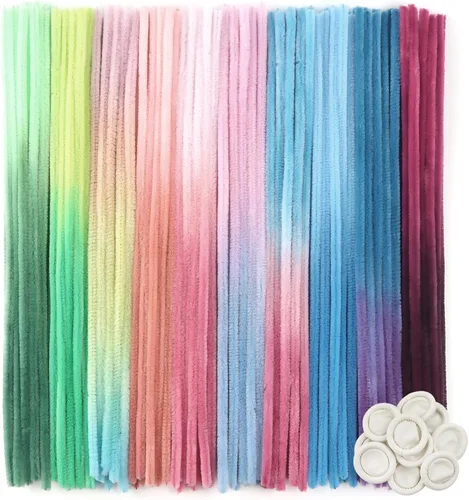 TOAOB 100 unidades de limpiadores de tuberías degradados 10 colores tallos de chenilla