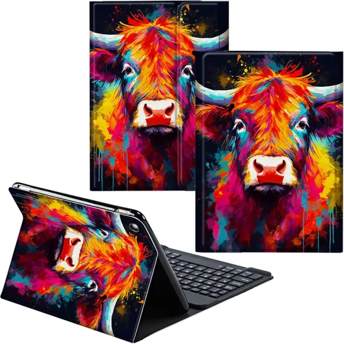 Vista 32 de Funda para Samsung Galaxy Tab S6 Lite 2022/2020 Teclado Inalámbrico Desmontable y Cubierta De Soporte De Cuero PU Funda Protectora Para Samsung