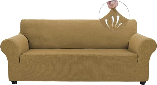 Vista 28 de Asnomy Fundas para Sofá de 3 Cojines Fundas Elásticas para Sofá Fundas Deslizantes, Protector de Mascotas Fundas para Muebles para Perros Gatos Tela