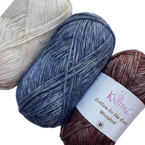 Vista 15 de Cotton to The Core - Hilo de algodón de peso worsted para ganchillo y tejer, paquete de 3 (654 yardas / 300G / 10.58 oz), patrones gratuitos, apto