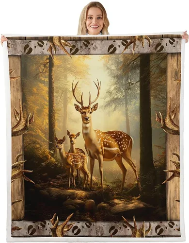 Vista 12 de Castle Fairy Rustic Musical Kids Plush Blanket,Guitar Bass Instruments Print Bed Blanket Art Home Decor,Retro Note Boho Ethnic Plaid Modern Fuzzy