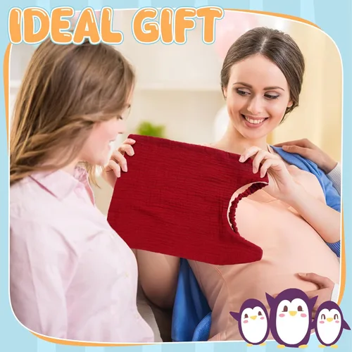 Vista 6 de Shyyween 8 Pack Muslin Bibs Elastic Band Adjustable Bandana Drool Bibs Double Gauze Cotton Pullover for Teething Drooling