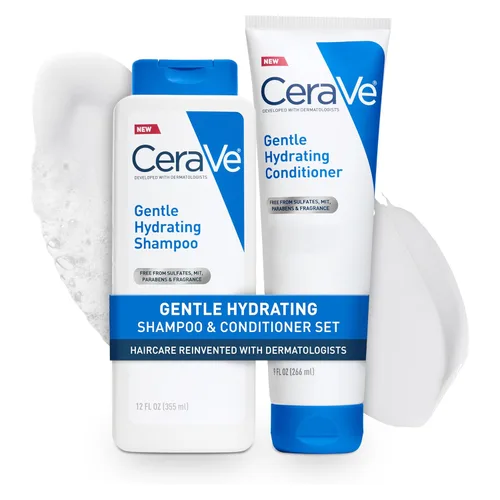 CeraVe Juego de Champú y Acondicionador Hidratante Suave, Con Ceramidas, Niacinamida y Ácido Hialurónico Para Cabello y Cuero Cabelludo Suaves y de