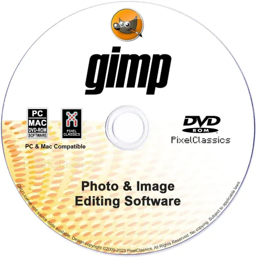 GIMP Photo Editor 2026 on CD Disc | Premium Professional Image Editing Software Compatible with Windows 11 10 8.1 8 7 Vista XP PC 32 & 64-Bit, Mac &