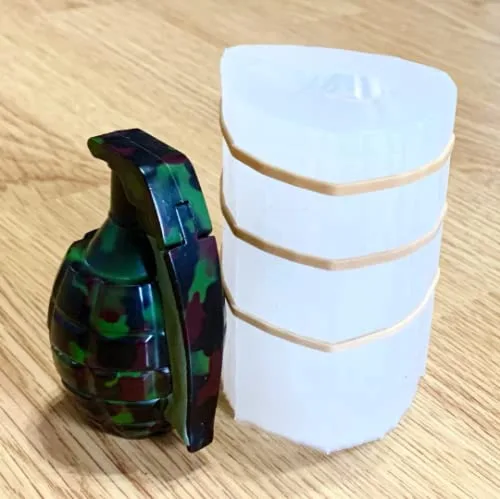 Vista 2 de 3D silicone grenade mold Blockbuster candle soap TheHandmadeCharm