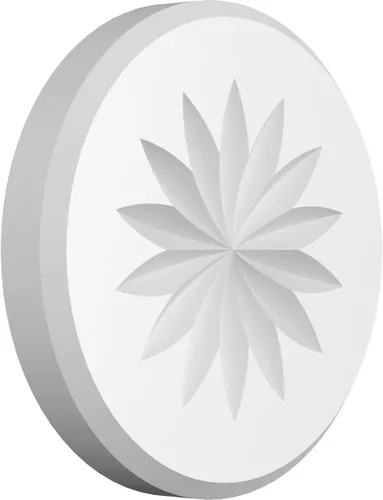 Vista 11 de Ekena Millwork ROSP030X030X100GRY10 Roseta estándar con borde biselado, 3.0 in de ancho x 3.0 in de alto x 1.0 in, PVC