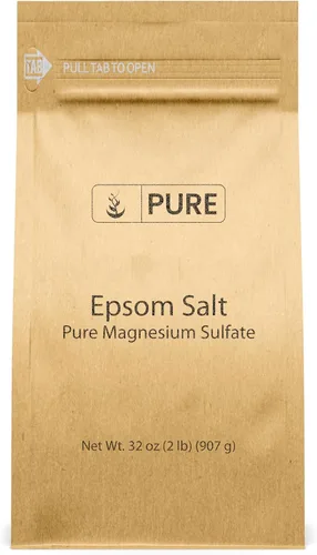 Vista 14 de Pure Original Ingredients Sal de Epsom Sulfato de magnesio puro, solución de remojo (4 onzas)