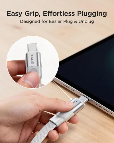 Vista 8 de Cable USB C a USB C, cable de carga rápida EPR PD3.2 de 240 W
