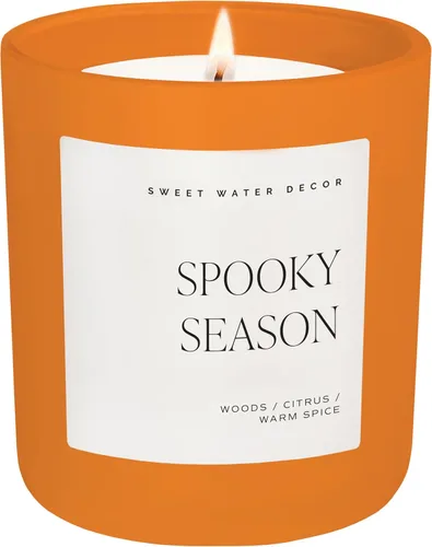 Vista 17 de Sweet Water Decor Vela de otoño para el hogar, perfumada - Manzana Maple & Bourbon - Vela de cera de soja de larga duración 70 horas de combustión