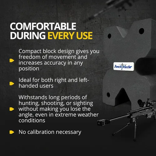 Vista 2 de BenchMaster X-Block - Soporte de disparo, varios tamaños, soporte para rifle que mejora la precisión, reducción de retroceso, resistente al aceite