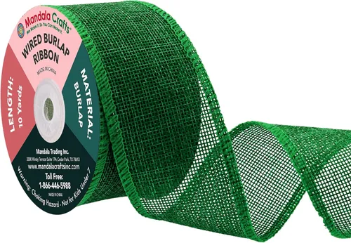 Vista 72 de Mandala Crafts Cinta de arpillera rosa con alambre de 1 pulgada de ancho para manualidades, rollo de 10 yardas de cinta rústica de arpillera