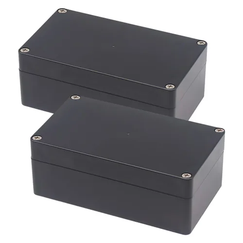 Vista 24 de Zulkit. - Caja de plástico impermeable ABS IP65. - Caja de derivación eléctrica - color negro.