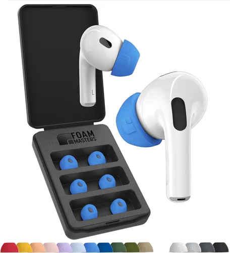 Vista 16 de Almohadillas de espuma viscoelástica prémium para AirPods Pro 1° y 2° generación, 3 pares, versión Black Magic 6.0, cómodas, seguras, mejor