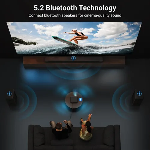 Vista 13 de HAPPRUN Proyector inteligente Full HD con aplicación de transmisión Negro