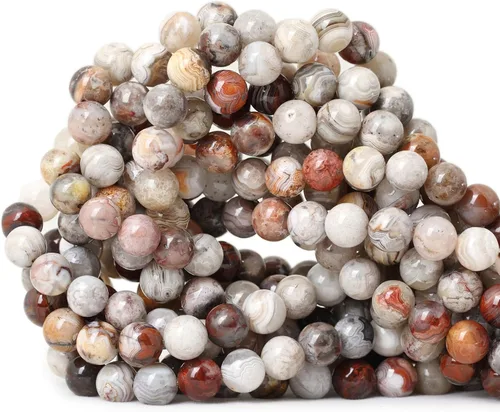 Vista 63 de Cuentas redondas sueltas de ágata estilo antiguo vena de dragón de 6mm, cuentas para diseño de joyas, 60 cuentas