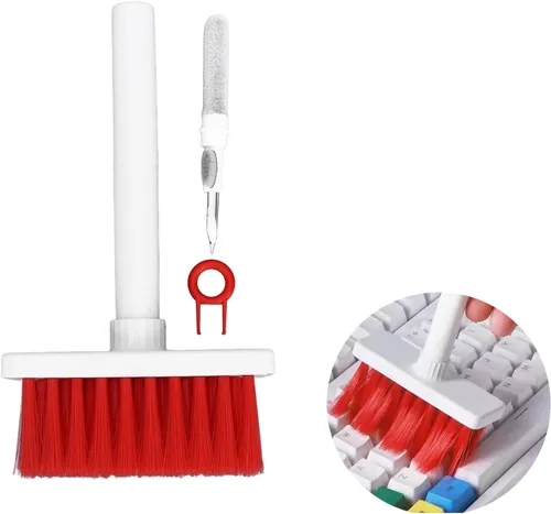 ciciglow Limpiador de teclado de cepillo suave, kit de herramientas de computadora, cepillo limpiador de polvo 5 en 1 para computadora, teléfono