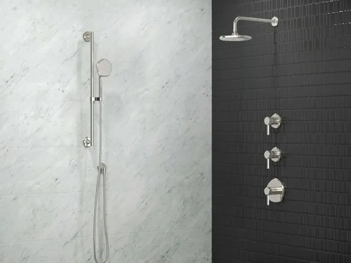 Vista 2 de Kohler T27042-4-BL Occasion™ Moldura de válvula de transferencia con mango de palanca, negro mate