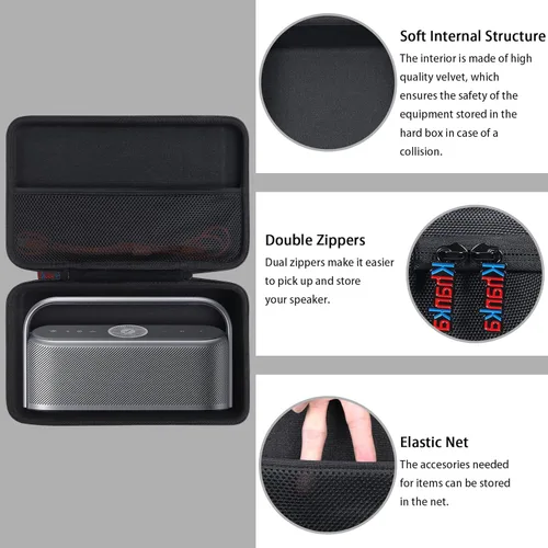 Vista 3 de khanka Estuche de transporte duro de repuesto para altavoces Bluetooth Anker Soundcore Motion X600, altavoz inalámbrico de sonido de 50 W, solo funda
