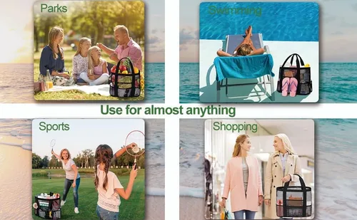 Vista 6 de Bolsas de playa de malla para mujer - Plus bolsa impermeable a prueba de arena