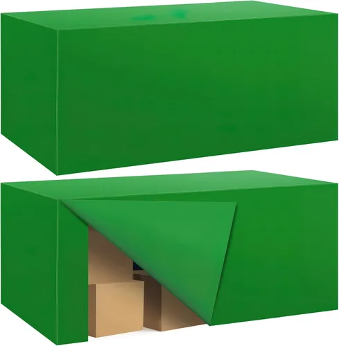 Vista 29 de Paquete de 2 manteles ajustados para mesa rectangular de 4 pies, 48 x 24 pulgadas, cubiertas de mesa verde manzana, tela de poliéster resistente al