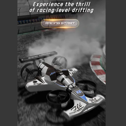 Vista 2 de Coche de control remoto 2 en 1 y avión RC Stunt Drone RC Drift Car Anti colisión Drift Drones Flying Drone para niños Avión de control remoto