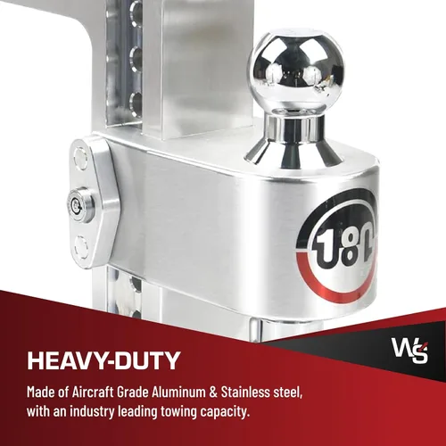 Vista 3 de Weigh Safe Soporte de bola de enganche de remolque ajustable, enganche de caída ajustable de 4 pulgadas para receptor de 3 pulgadas, enganche