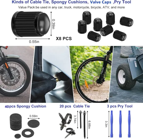 Vista 6 de Kit de herramientas de extracción de molduras de 250 piezas, herramientas automotrices, juego de extracción automática para panel de automóvil, Azul
