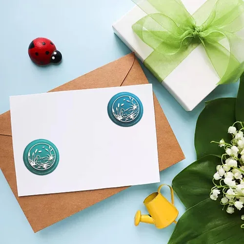 Vista 5 de CRASPIRE Sello de cera de almardo, sellos de cera de lacre de 1.181 in, retro, vintage, extraíble, latón, cabeza con mango de madera