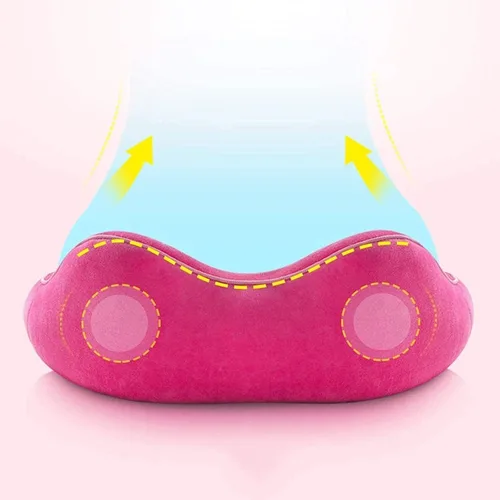 Vista 3 de Cojín para asiento de automóvil, hermoso cojín de glúteos, almohada cómoda para coxis ventilada diseñada para cadera y espalda, alivio del dolor